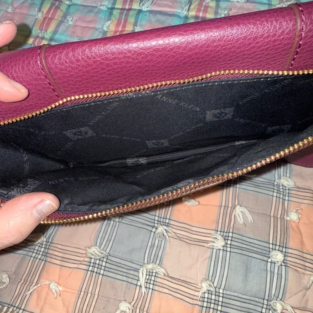 Anne Klein Elegant Burgandy Women's Bag - Picture 9 of 11